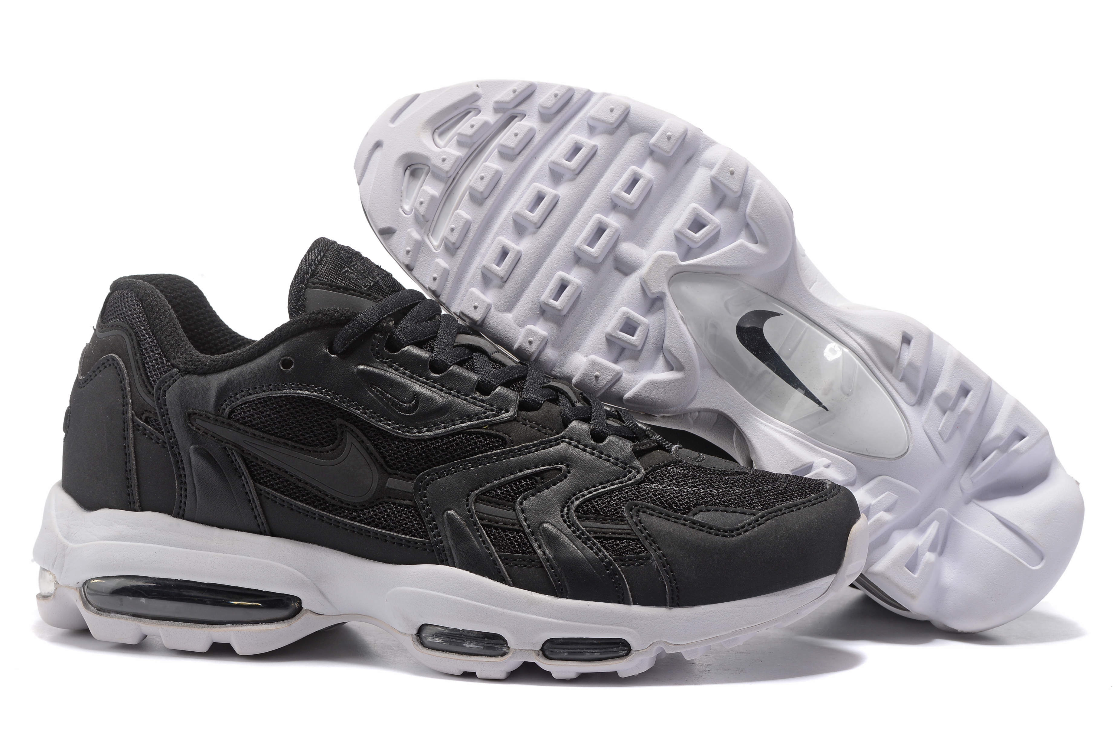 Nike Air Max 96 All Black White Shoes